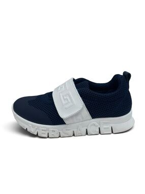 Young Versace Navy mesh low tops 30 13US